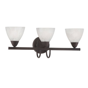Thomas Lighting Tia 2-Light Vanity Fixture with Frosted Glass Shades and Slim Metal Arms Bronze 22.5 inches 190017763