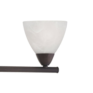 Thomas Lighting Tia 2-Light Vanity Fixture with Frosted Glass Shades and Slim Metal Arms Bronze 22.5 inches 190017763