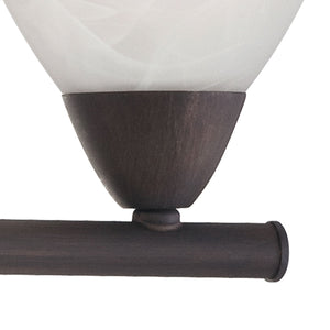 Thomas Lighting Tia 2-Light Vanity Fixture with Frosted Glass Shades and Slim Metal Arms Bronze 22.5 inches 190017763