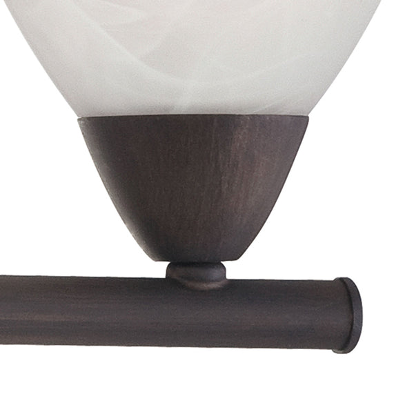 Thomas Lighting Tia 2-Light Vanity Fixture with Frosted Glass Shades and Slim Metal Arms Bronze 22.5 inches 190017763