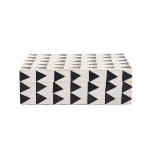 Howard Elliott Art Deco Decorative Lidded Box – Timeless Charm With Striking Black Arrow Motifs For Stylish Storage Black Mdf,Resin 190018-howard-elliott