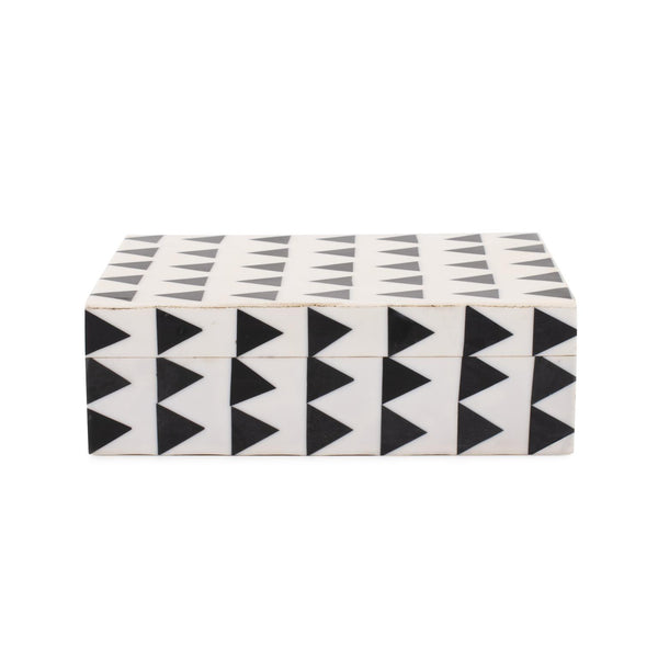 Howard Elliott Art Deco Decorative Lidded Box – Timeless Charm With Striking Black Arrow Motifs For Stylish Storage Black Mdf,Resin 190018-howard-elliott