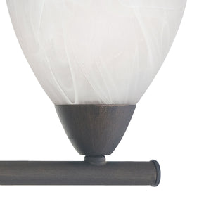 Thomas Lighting Tia 2-Light Vanity Fixture with Frosted Glass Shades and Slim Metal Arms Bronze 30.75 inches 190018763