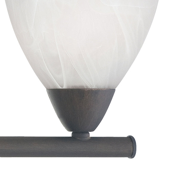 Thomas Lighting Tia 2-Light Vanity Fixture with Frosted Glass Shades and Slim Metal Arms Bronze 30.75 inches 190018763