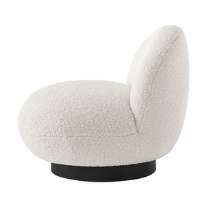 New Pacific Direct Zolia Faux Shearling Swivel Accent Chair Shearling Beige 30 x 35 x 30.5