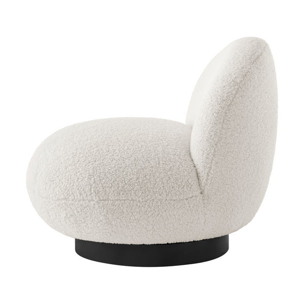 New Pacific Direct Zolia Faux Shearling Swivel Accent Chair Shearling Beige 30 x 35 x 30.5