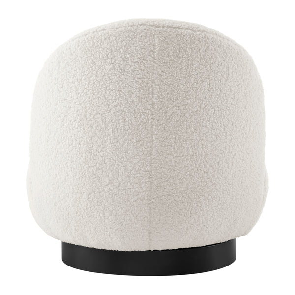 New Pacific Direct Zolia Faux Shearling Swivel Accent Chair Shearling Beige 30 x 35 x 30.5