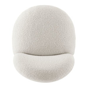 New Pacific Direct Zolia Faux Shearling Swivel Accent Chair Shearling Beige 30 x 35 x 30.5