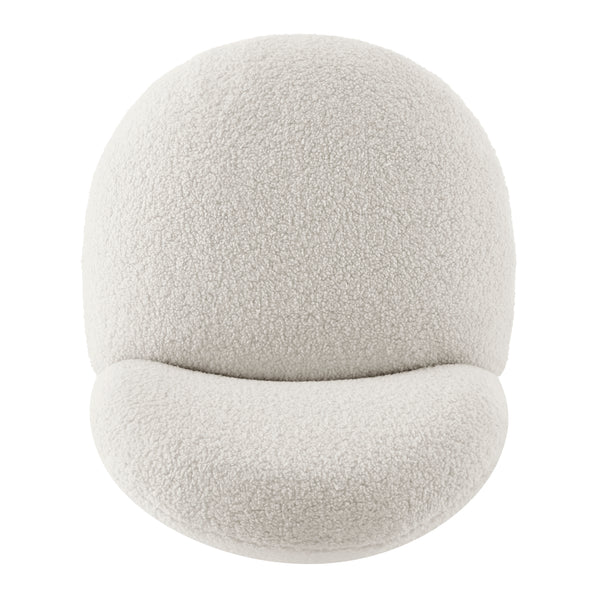 New Pacific Direct Zolia Faux Shearling Swivel Accent Chair Shearling Beige 30 x 35 x 30.5