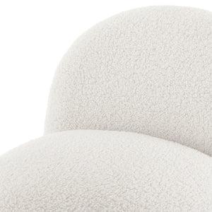 New Pacific Direct Zolia Faux Shearling Swivel Accent Chair Shearling Beige 30 x 35 x 30.5