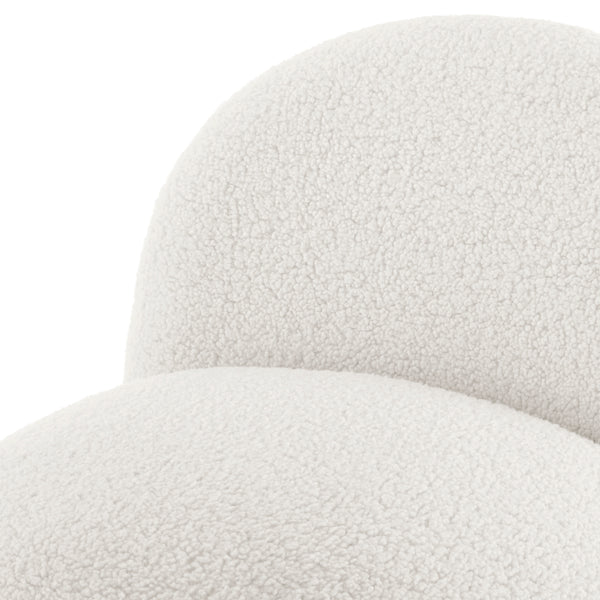 New Pacific Direct Zolia Faux Shearling Swivel Accent Chair Shearling Beige 30 x 35 x 30.5