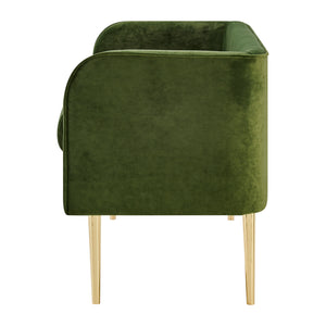 New Pacific Direct Marsha Velvet Bench Dainty Green 53 x 19.5 x 23.5