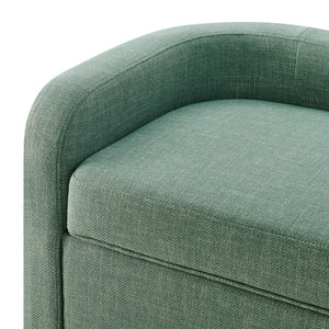 New Pacific Direct Wendy Fabric Storage Bench Meridian Sea Green 60.5 x 22.5 x 21