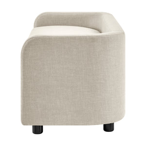 New Pacific Direct Wendy Fabric Storage Bench Meridian Cream 60.5 x 22.5 x 21