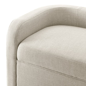 New Pacific Direct Wendy Fabric Storage Bench Meridian Cream 60.5 x 22.5 x 21