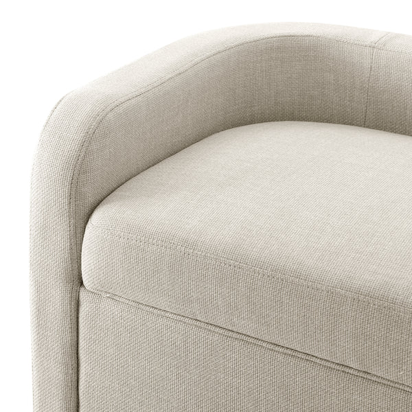 New Pacific Direct Wendy Fabric Storage Bench Meridian Cream 60.5 x 22.5 x 21