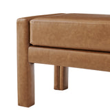 New Pacific Direct Lucca PU Bench Vintage Cider 58 x 19 x 19