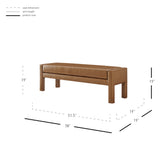 New Pacific Direct Lucca PU Bench Vintage Cider 58 x 19 x 19