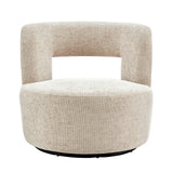 Jazzlyn Fabric Swivel Accent Chair Grenada Cream, Beige 1900206-632 New Pacific Direct