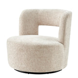 Jazzlyn Fabric Swivel Accent Chair Grenada Cream, Beige 1900206-632 New Pacific Direct