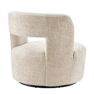 Jazzlyn Fabric Swivel Accent Chair Grenada Cream, Beige 1900206-632 New Pacific Direct
