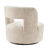 Jazzlyn Fabric Swivel Accent Chair Grenada Cream, Beige 1900206-632 New Pacific Direct