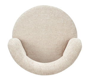 Jazzlyn Fabric Swivel Accent Chair Grenada Cream, Beige 1900206-632 New Pacific Direct