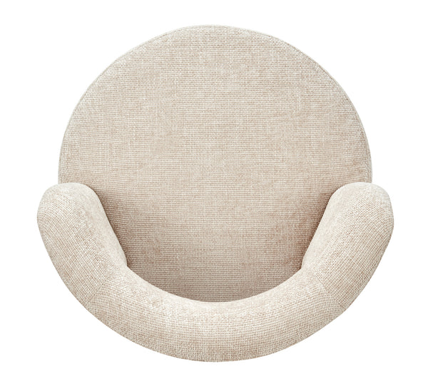 Jazzlyn Fabric Swivel Accent Chair Grenada Cream, Beige 1900206-632 New Pacific Direct