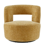 Jazzlyn Fabric Swivel Accent Chair Grenada Mustard, Yellow 1900206-633 New Pacific Direct