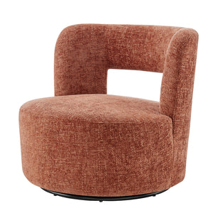 Jazzlyn Fabric Swivel Accent Chair Grenada Terracotta, Orange 1900206-634 New Pacific Direct