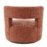 Jazzlyn Fabric Swivel Accent Chair Grenada Terracotta, Orange 1900206-634 New Pacific Direct