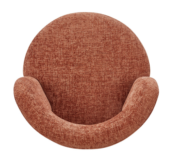 Jazzlyn Fabric Swivel Accent Chair Grenada Terracotta, Orange 1900206-634 New Pacific Direct