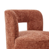 Jazzlyn Fabric Swivel Accent Chair Grenada Terracotta, Orange 1900206-634 New Pacific Direct