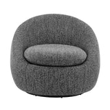 Adelmo Fabric Swivel Accent Chair Prussian Charcoal, Black 1900209-640 New Pacific Direct