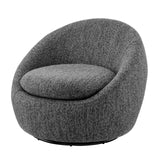 Adelmo Fabric Swivel Accent Chair Prussian Charcoal, Black 1900209-640 New Pacific Direct