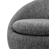 Adelmo Fabric Swivel Accent Chair Prussian Charcoal, Black 1900209-640 New Pacific Direct