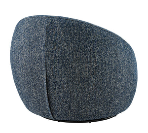 Adelmo Fabric Swivel Accent Chair Prussian Blue 1900209-641 New Pacific Direct