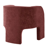 Matteo Velvet Accent Arm Chair Dainty Maroon, Red 1900211-618 New Pacific Direct