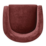 Matteo Velvet Accent Arm Chair Dainty Maroon, Red 1900211-618 New Pacific Direct