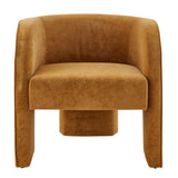 Matteo Velvet Accent Arm Chair Dainty Caramel, Brown 1900211-619 New Pacific Direct