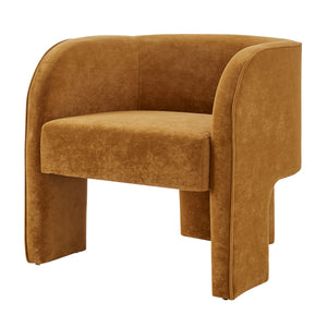 Matteo Velvet Accent Arm Chair Dainty Caramel, Brown 1900211-619 New Pacific Direct