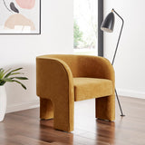 Matteo Velvet Accent Arm Chair Dainty Caramel, Brown 1900211-619 New Pacific Direct