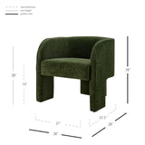 Matteo Velvet Accent Arm Chair Dainty Green, Green 1900211-620 New Pacific Direct