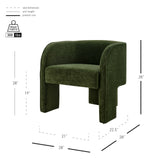 Matteo Velvet Accent Arm Chair Dainty Green, Green 1900211-620 New Pacific Direct