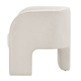 Matteo Velvet Accent Arm Chair Dainty Cream, Beige 1900211-623 New Pacific Direct