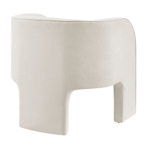 Matteo Velvet Accent Arm Chair Dainty Cream, Beige 1900211-623 New Pacific Direct