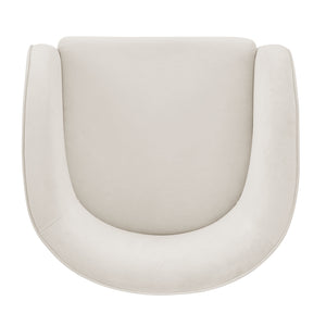 Matteo Velvet Accent Arm Chair Dainty Cream, Beige 1900211-623 New Pacific Direct