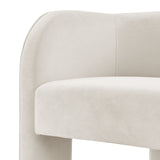 Matteo Velvet Accent Arm Chair Dainty Cream, Beige 1900211-623 New Pacific Direct