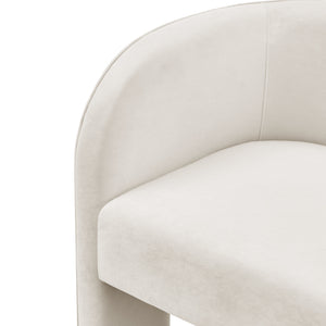 Matteo Velvet Accent Arm Chair Dainty Cream, Beige 1900211-623 New Pacific Direct