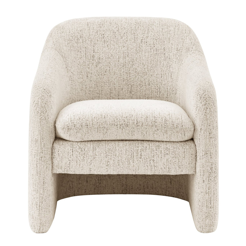 New Pacific Direct Zella Stylish Chenille Accent Arm Chair - Vintage 80's Design In Concord Cream & More Colors! Concord Cream 100% Polyester 1900212-646-npd
